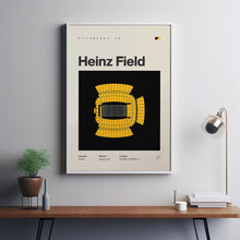 Pittsburgh Steelers Poster, Heinz Field Stadium Print, Mid Century Modern Football Post-UWNUX5
