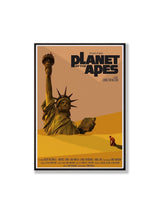 Planet of the Apes Retro Movie Poster, Minimalist Art Print 1347365016 5270