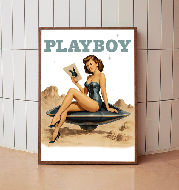 Playboy Wall Art, Playboy Magazine, Vintage Playboy Print, Playboy Home Decor, Playboy Bunny Poster