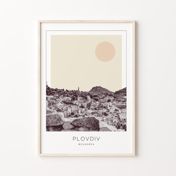 Plovdiv Poster Print, Plovdiv Travel Poster, Plovdiv Minimalistic Wall Art, Plovdiv, Bulgaria 1868249674
