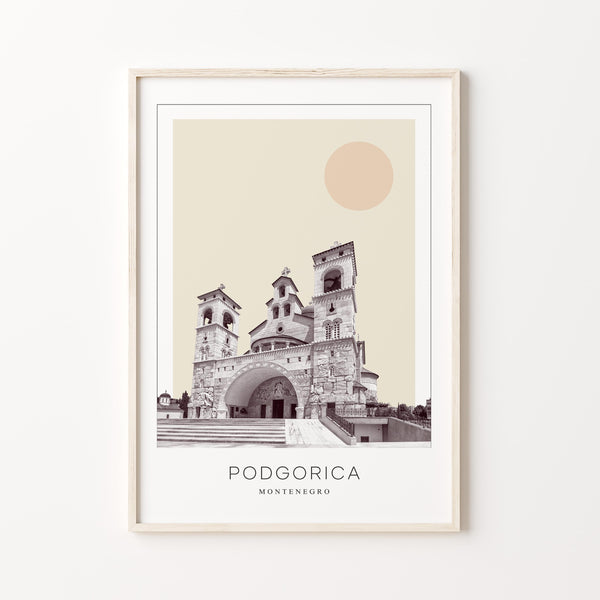 Podgorica Poster Print, Podgorica Travel Poster, Podgorica Minimalistic Wall Art, Podgorica, Montenegro 1882438491