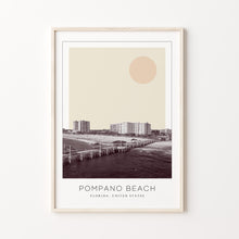 Pompano Beach Poster Print, Pompano Beach Travel Poster, Pompano Beach Minimalistic Wall Art, Pompano Beach, Florida, United States 1868246758