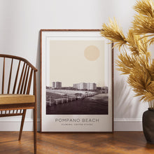 Pompano Beach Poster Print, Pompano Beach Travel Poster, Pompano Beach Minimalistic Wall Art, Pompano Beach, Florida, United States 1868246758