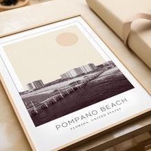 Pompano Beach Poster Print, Pompano Beach Travel Poster, Pompano Beach Minimalistic Wall Art, Pompano Beach, Florida, United States 1868246758
