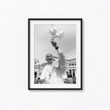 Pope Francis & The Dove of Peace Print, Black and White Wall Art, Catholic Wall Art, Photography Prints, Museum Quality Photo Art Print 1906632121