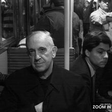 Pope Francis on Public Transport 1998 Poster, Black and White Wall Art, Catholic Wall Art, Photography Prints, Museum Quality Photo Print 1906646159