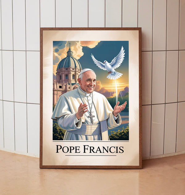 Pope Francis, Birthday Gifts, Housewarming Gifts, Wall Art, Catholic Art, Wall Art