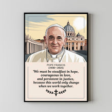Pope Francis, Birthday Gifts, Wall Art, Catholic Art, Wall Art, Pope Francis Peace