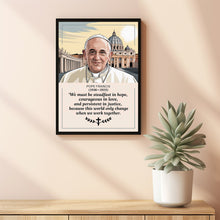 Pope Francis, Birthday Gifts, Wall Art, Catholic Art, Wall Art, Pope Francis Peace