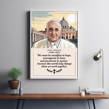 Pope Francis, Birthday Gifts, Wall Art, Catholic Art, Wall Art, Pope Francis Peace