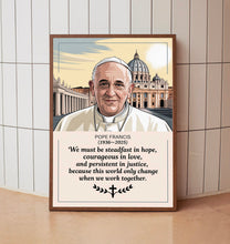 Pope Francis, Birthday Gifts, Wall Art, Catholic Art, Wall Art, Pope Francis Peace