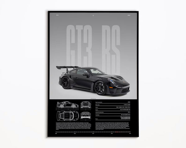 Porsche 911 GT3 RS Print _ 992 _ Car Print _ Hyper Car Poster _ Super Car Print _ Art Print _ Car Poster _ Home Decor _ Wall Decor 1