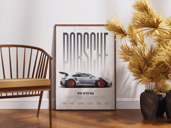 Porsche 911 GT3 RS Print _ Porsche 992 _ Car Print _ Hyper Car Poster _ Super Car Print _ Art Print _ Car Poster _ Home Decor _ Wall Decor