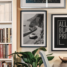 Porsche 911 Print, Amalfi Coast Italy, Porsche Black and White Wall Art, Vintage Print, Photography Prints, Museum Quality Photo Print 4333424584 4069