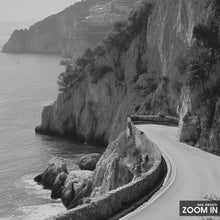 Porsche 911 Print, Amalfi Coast Italy, Porsche Black and White Wall Art, Vintage Print, Photography Prints, Museum Quality Photo Print 4333424584