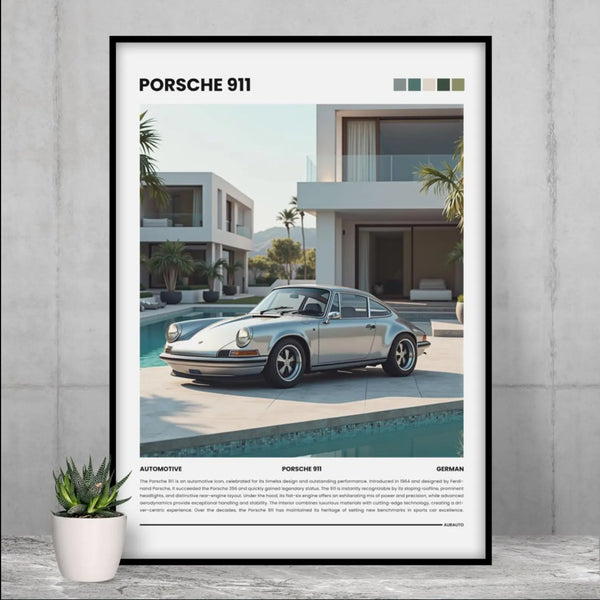 Porsche 911 (House) Premium Poster