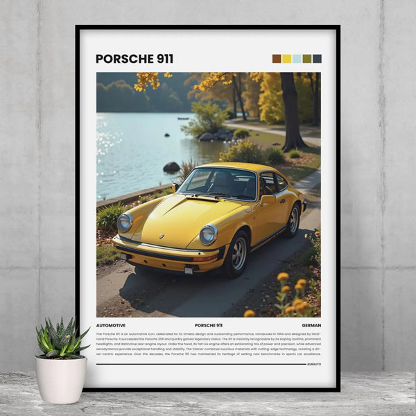 Porsche 911 (Yellow) Poster
