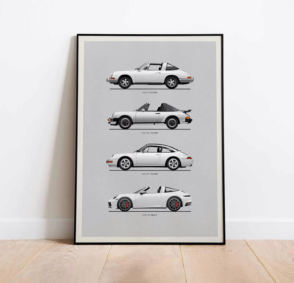 Porsche Targa Poster, Porsche Print. Car Poster. Home Decor, Wall Art Kids Room Decor, Gift For Car Enthusiast