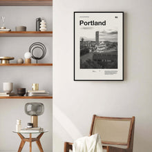 Portland Art Print  Portland Poster  Portland Wall Art  Mid Century Poster  Travel Print Art  Oregon 1576882150