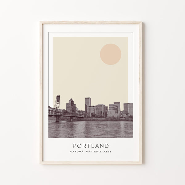Portland Poster Print, Portland Travel Poster, Portland Minimalistic Wall Art, Portland, Oregon, United States 1868247412