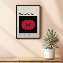 Portland Trail Blazers Poster, Moda Center Stadium Print, Mid Century Modern Basketball-D9CD0W