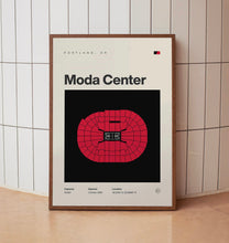 Portland Trail Blazers Poster, Moda Center Stadium Print, Mid Century Modern Basketball-D9CD0W