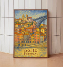Porto Portugal Travel Poster, European City Art, Historic Landmark Print, Portuguese Travel Decor, Vacation Gift