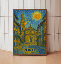 Porto Poster Print, Porto Travel Poster, Porto Van Gogh Style Wall Art, Porto, Portugal