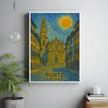 Porto Poster Print, Porto Travel Poster, Porto Van Gogh Style Wall Art, Porto, Portugal