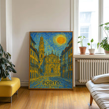 Porto Poster Print, Porto Travel Poster, Porto Van Gogh Style Wall Art, Porto, Portugal