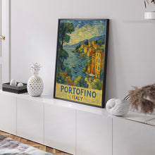 Portofino Italy Travel Print, Portofino Travel Poster Print, Portofino Amalfi City Wall Art, Italy Travel Coast Wall Decor