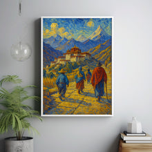 Potala Palace Vintage Poster, Tibetan Architecture Wall Art, Lhasa Travel Print, Tibet Poster
