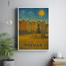 Poznań Poster Print, Poznań Travel Poster, Poznań Van Gogh Style Wall Art, Poznań, Poland