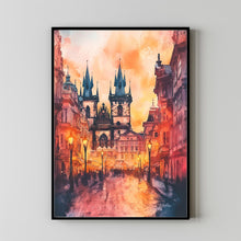 Prague Travel Poster Wall Art, Travel Print of Prague, Prague Art Lovers Gift24