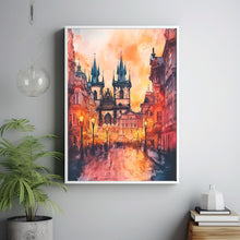 Prague Travel Poster Wall Art, Travel Print of Prague, Prague Art Lovers Gift24