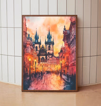 Prague Travel Poster Wall Art, Travel Print of Prague, Prague Art Lovers Gift24