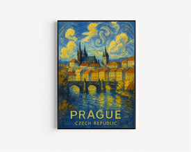 Prague Travel Poster, Prague Poster Print, Prague Wall Art, Prague Wall Decor, Prague Travel, Birthday Gift