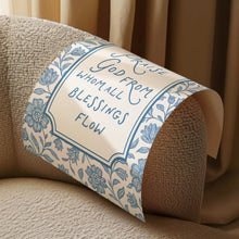 Praise God From Whom All Blessings Flow Printed & Shipped Poster, Blue Floral Christian Wall Art for Entryway or Kitchen, Doxology Hymn 4338936819 5604