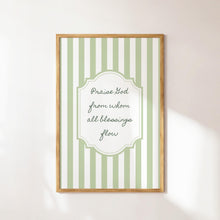 Praise God from Whom All Blessings Flow, Christian Wall Art, Lime Cream Wall Art, Printable Poster, Digital Download Christian Prints 1840907394