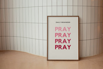 Pray Christian Wall Print Retro Christian Poster Bible Verse  Digital Download Print Wall Decor Large Printable Art Christian Gift God Jesus 1675198201