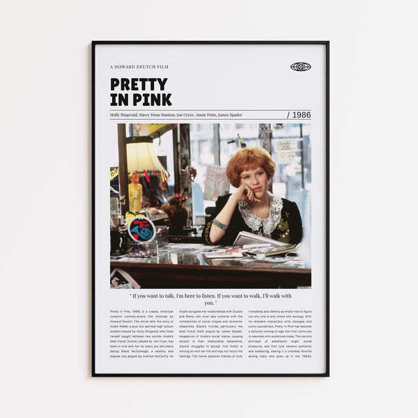 Pretty in Pink, Howard Deutch, Retro Movie Poster, Custom Movie Poster Print 4421168777