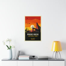 Pride Rock Travel Poster, Disney Lion King Poster, Lion King Wall Art, Lion King Art Print, Retro Print, Disney Posters, Disney Gift, Decor 1349424571