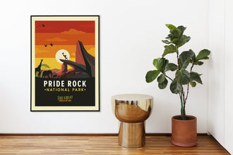Pride Rock Travel Poster, Disney Lion King Poster, Lion King Wall Art, Lion King Art Print, Retro Print, Disney Posters, Disney Gift, Decor 1349424571