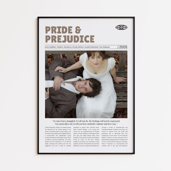 Pride & Prejudice, Joe Wright, Retro Movie Poster, Custom Movie Poster 4421168623
