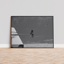 Princess Diana Spencer on Yacht Poster, Black and White Wall Art, Vintage Print, Photography Prints, Museum Quality Photo Art Print 1793454969