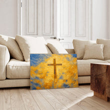 Printable Abstract Modern Christian Art Cross Artwork Print of a vintage Cross