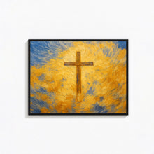 Printable Abstract Modern Christian Art Cross Artwork Print of a vintage Cross