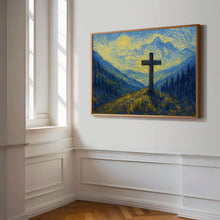 Printable Christian Artwork Orthodox Cross Painting, Wooden Christian Cross