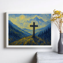 Printable Christian Artwork Orthodox Cross Painting, Wooden Christian Cross