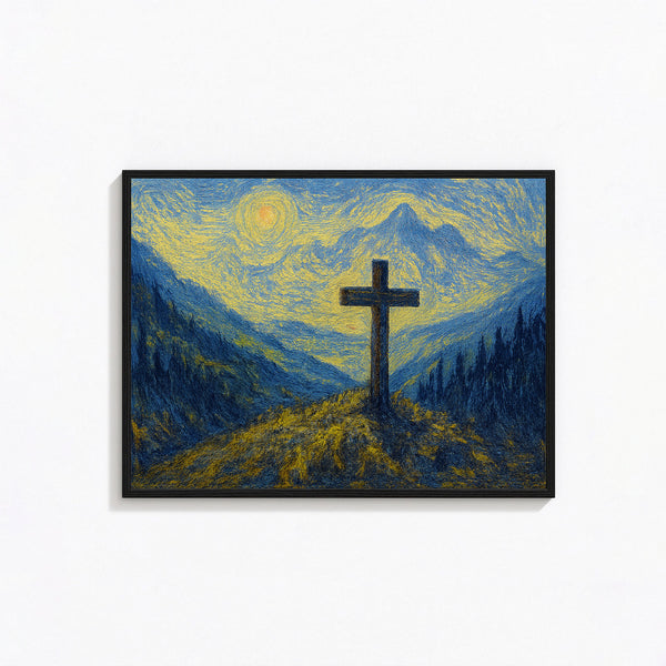 Printable Christian Artwork Orthodox Cross Painting, Wooden Christian Cross
